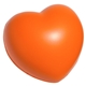 aerial view a orange heart squeezie stress ball reliever, image 1 of 2