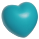 aerial view a teal heart squeezie stress ball reliever, image 1 of 2