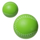 aerial view a lime green baseball - shaped stress ball, image 1 of 2