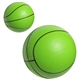 aerial view a lime green basketball stress ball, image 1 of 2