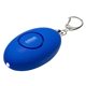 Promotional Soft Touch Led Light Alarm Key Chain Blue