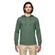 aerial view a asparagus econscious unisex eco blend long - sleeve pullover hooded t - shirt - colors, image 1 of 3