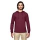 aerial view a berry econscious unisex eco blend long - sleeve pullover hooded t - shirt - colors, image 1 of 3