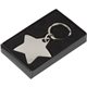 Promotional Star Silver with Matte Shiny Nickel Finish Key Tag