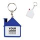 Promotional House Tape Measure With Release Button And Key Tag
