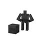 Promotional Areaware Cubebot Micro Black