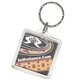 Promotional Square Crystal Clear Acrylic 2 sided Keytag