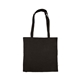aerial view a black basic cotton sheeting natural economy canvas tote bag - 15 x 15, image 1 of 3