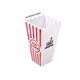 a white/red re - usable plastic popcorn buckets (white / red)