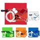 Promotional Mobile Tech Auto and Home Accessory Kit in Translucent Carabiner Zipper Pouch