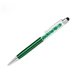 Promotional Blackpen Green Crystal Stylus Pen