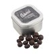 Promotional Large Window Tin with Chocolate Espresso Beans