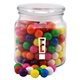 Promotional 3 3/4 Round Glass Jar with Gumballs