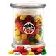 Promotional 3 1/2 Round Glass 12 oz Jar with Mini Chicklets Gum