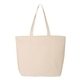 Promotional Q - Tees - 24.5L Canvas Zippered Tote - NATURAL