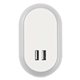 Promotional UL Listed Nightlight A / C Adapter With Dual USB Ports