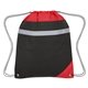 aerial view a red with black accents non - woven edge sports pack, image 1 of 3