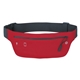 aerial view a red running belt fanny pack, image 1 of 2