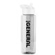 a clear bottle & white lid the guzzler - 32 oz transparent bottle with flip straw lid