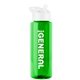 a transparent green bottle & white lid the guzzler - 32 oz transparent bottle with flip straw lid