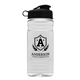aerial view a clear bottle & black lid groove tritan(r) bottle with flip lid - 20 oz, image 1 of 2