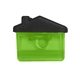 aerial view a translucent green with black grip house shape clip, image 1 of 2