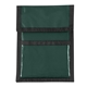 aerial view a forest green with black cord and trim nylon neck wallet, image 1 of 2