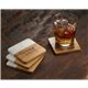 Promotional Marble and Bamboo Coaster Set