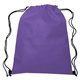 aerial view a purple with contrasting black trim at bottom corners drawstring sportpack, image 1 of 3