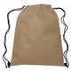 aerial view a tan with contrasting black trim at bottom corners drawstring sportpack, image 1 of 3