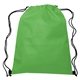 aerial view a lime green with contrasting black trim at bottom corners drawstring sportpack, image 1 of 3