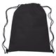aerial view a black with contrasting black trim at bottom corners drawstring sportpack, image 1 of 3