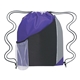 aerial view a purple with black and gray trim tri - color sports pack 13 x 17.75 - polyester, image 1 of 2