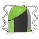 aerial view a lime green with black and gray trim tri - color sports pack 13 x 17.75 - polyester, image 1 of 2