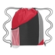 aerial view a red with black and gray trim tri - color sports pack 13 x 17.75 - polyester, image 1 of 2