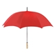 aerial view a solid red 60 arc nylon golf umbrella, image 1 of 2