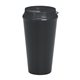 aerial view a black with black insert and lid 16 oz infinity tumbler, image 1 of 2