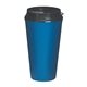 aerial view a metallic blue with black insert and lid 16 oz infinity tumbler, image 1 of 2