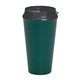 aerial view a metallic green with black insert and lid 16 oz infinity tumbler, image 1 of 2