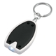 aerial view a black with white trim extra bright white press hold led key chain, image 1 of 2