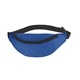 aerial view a royal blue with black trim 44 polyester fanny pack, image 1 of 2
