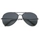 aerial view a black with black lenses aviator sunglasses, image 1 of 4