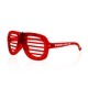 Promotional Light Up Slotted Shutter Shade Glasses - Red