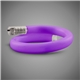 Promotional Flashing Coil Tube Bracelet - Purple Plastic with White LEDs