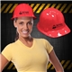 Promotional Novelty Plastic Construction Hats - Red