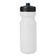 aerial view a white with translucent black lid 24 oz sports water bottle, image 1 of 2