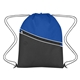 aerial view a royal blue with black trim non - woven two - tone hit sports pack, image 1 of 2