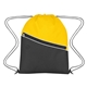 aerial view a yellow with black trim non - woven two - tone hit sports pack, image 1 of 2