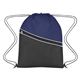 aerial view a navy with black trim non - woven two - tone hit sports pack, image 1 of 2