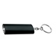 aerial view a black with black button aluminum key chain flashlight, image 1 of 3
